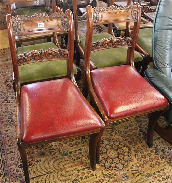 Pair Regency dining chairs